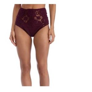Burgundy Crotchet Swim bottoms